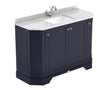 Floor Standing 4 Door Angled Vanity Unit with 1 Tap Hole White Marble Top 1200mm