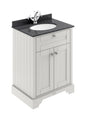 Hudson Reed Old London 600mm Timeless Sand Floor Standing 2 Door Vanity Unit with Black Marble Top Basin