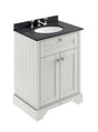 Hudson Reed Old London 620mm Timeless Sand Floor Standing 2 Door Vanity Unit with 3 Tap Hole Black Marble Top Basin