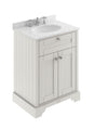 Hudson Reed Old London 600mm Floor Standing Vanity Unit with 3 Tap Hole Grey Marble Top Soft Close Doors