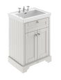 Hudson Reed Old London 600mm Timeless Sand Floor Standing 2 Door Vanity Unit with 3 Tap Hole Fireclay Basin