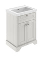 Hudson Reed Old London 600mm Timeless Sand Floor Standing 2 Door Vanity Unit With Fireclay Basin