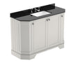 Hudson Reed Old London 1236mm Timeless Sand Floor Standing Vanity Unit With 3 Tap Hole Black Marble Top Basin