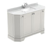Hudson Reed Old London 1236mm Timeless Sand Floor Standing Vanity Unit With 1 Tap Hole White Marble Top Basin