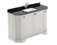 Floor Standing 4 Door Angled Vanity Unit with 1 Tap Hole Black Marble Top 1200mm