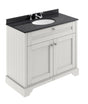 Hudson Reed Old London 1000mm Floor Standing 2 Door Vanity Unit With Black Marble Top Basin