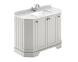 Floor Standing 4 Door Angled Vanity Unit with 1 Tap Hole White Marble Top 1000mm