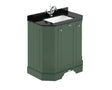 Floor Standing 3 Door Vanity Unit with 1 Tap Hole Black Marble Top 750mm