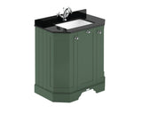 Floor Standing 3 Door Vanity Unit with 1 Tap Hole Black Marble Top 750mm