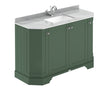 Hudson Reed Old London 1236mm Hunter Green Floor Standing Vanity Unit With Grey Marble Top Basin