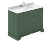 Hudson Reed Old London 1055mm Floor Standing Vanity Unit With White Marble Top Square Basin