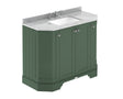 Hudson Reed Old London 1000mm Hunter Green Floor Standing Vanity Unit with 3 Tap Hole Grey Marble Top Basin