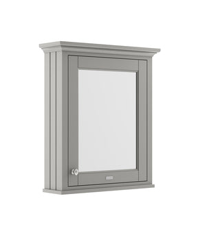 Hudson Reed Old London 650mm 1 Door Storm Grey Wall Hung Mirror Cabinet With Handles