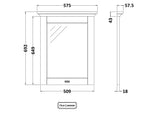 Wall Hung Flat Mirror 600mm