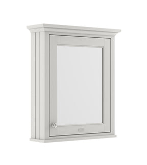 Hudson Reed Old London 650mm 1 Door Timeless Sand Wall Hung Mirror Cabinet With Handles