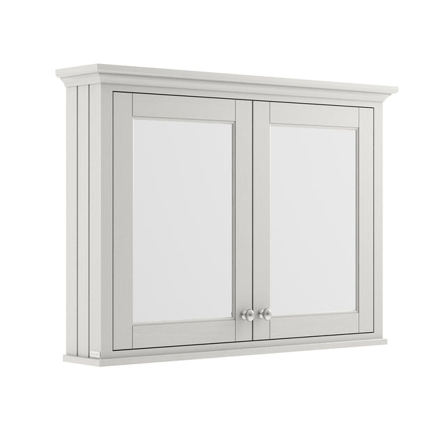 Hudson Reed Old London 1050mm 2 Door Timeless Sand Wall Hung Mirror Cabinet With Handles