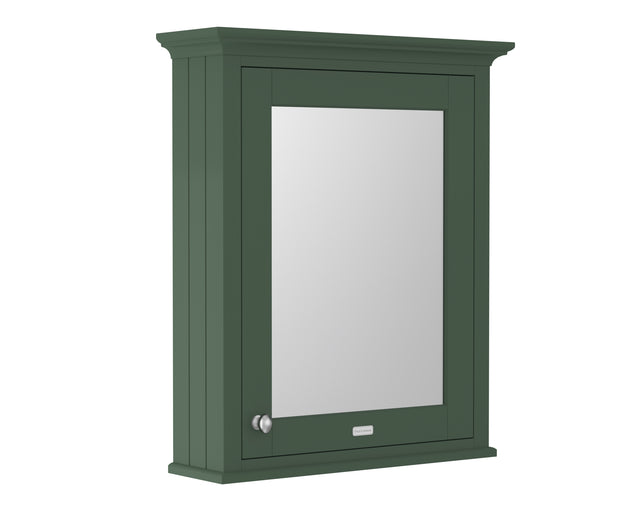 Hudson Reed Old London 650mm 1 Door Hunter Green Wall Hung Mirror Cabinet With Handles