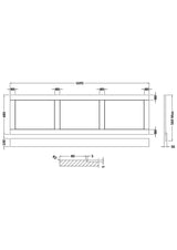 Straight Bath Front Panel 1700mm