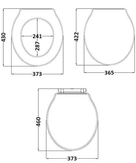 Chancery Top Fix Soft Close Toilet Seat