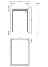 Carina 700mm x 500mm LED Mirror