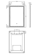 Lyra 700mm x 500mm LED Mirror