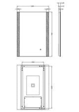 Castor 700mm x 500mm Ambient Mirror