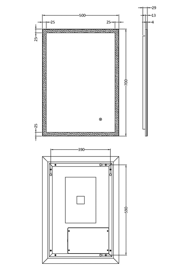 Leva 700mm x 500mm Ambient Mirror