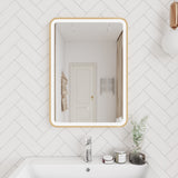 Hydrus 700mm x 500mm Brushed Brass Framed Mirror