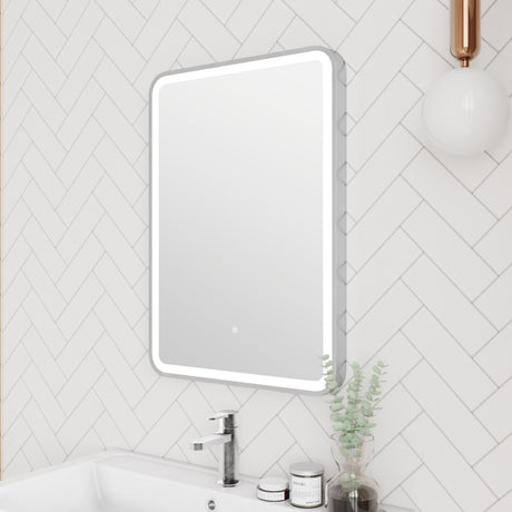 Hydrus 700mm x 500mm Silver Framed Mirror