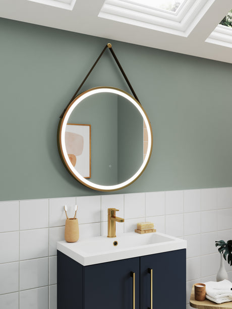 Salana 600mm Round Touch Sensor Illuminated Mirror