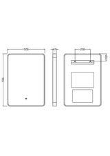 Pictor Polished Chrome Inset Frame LED Mirror - 700 x 500mm