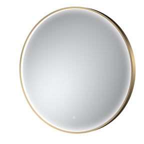 Mensa Brushed Brass Inset Frame LED Mirror - 800mm
