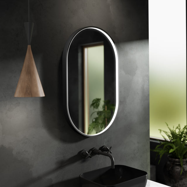 Columba Black Inset Frame LED Mirror - 800 x 500mm