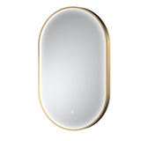 Columba Brushed Brass Inset Frame LED Mirror - 800 x 500mm