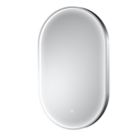 Columba Polished Chrome Inset Frame LED Mirror - 800 x 500mm