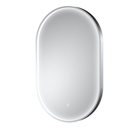 Columba Polished Chrome Inset Frame LED Mirror - 800 x 500mm