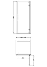 Apex 900mm Hinged Door