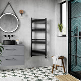 Electric Round Towel Rail 1200x500