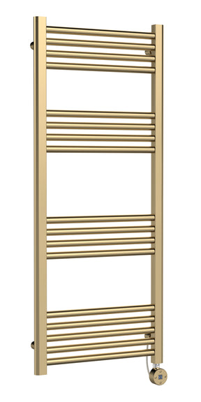 Electric Round Tube Towel Rail with 17 Bars, 1200mm x 500mm