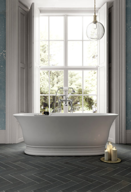Hudson Reed 1555mm Freestanding Bath With Waste