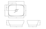 Luxe Square Vessel 455 x 325 x 135mm