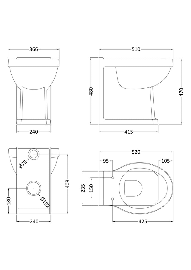 Richmond Comfort Height Back to Wall Pan