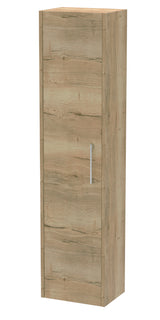 Hudson Reed Juno 350mm 1 Door Autumn Oak Wall Hung Tall Cabinet With Handles