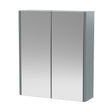 Hudson Reed Juno 600mm 2 Door Coastal Grey Wall Hung 50/50 Mirror Cabinet