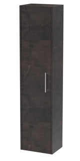 Hudson Reed Juno 350mm 1 Door Metallic Slate Wall Hung Tall Cabinet With Handles
