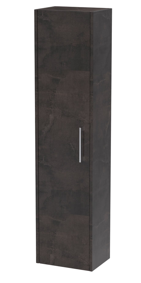 Hudson Reed Juno 350mm 1 Door Metallic Slate Wall Hung Tall Cabinet With Handles