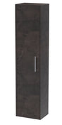 Hudson Reed Juno 350mm 1 Door Metallic Slate Wall Hung Tall Cabinet With Handles