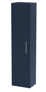 Hudson Reed Juno 350mm 1 Door Indigo Blue Wall Hung Tall Cabinet With Handles