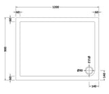 Slip Resistant Rectangular Slimline Shower Tray 1200 x 900mm