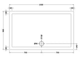 Slip Resistant Rectangular Slimline Shower Tray 1500 x 900mm